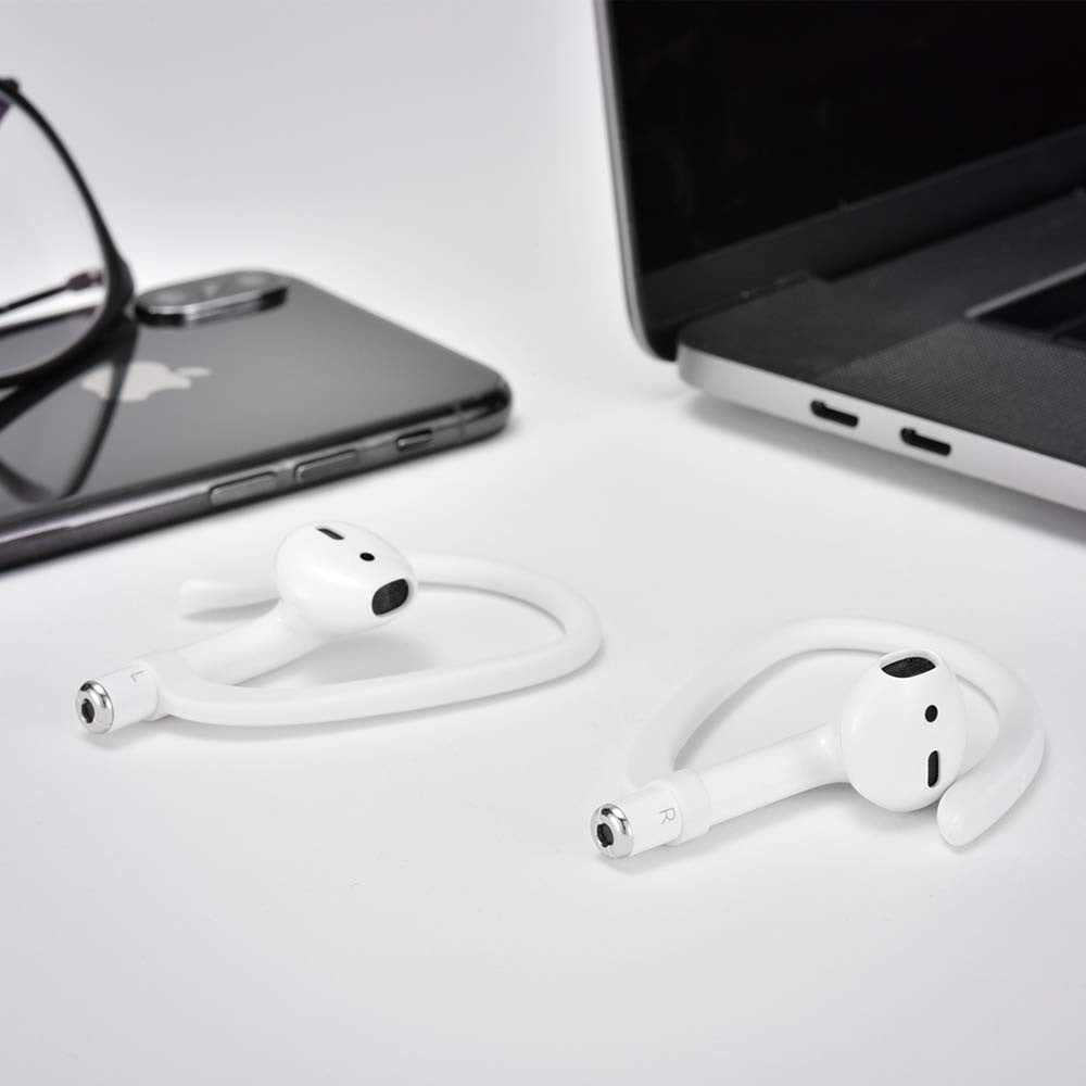 Airpods Ear Hooks for 1, 2, 3, 4, Pro & Pro 2 - Sports Accessories - White