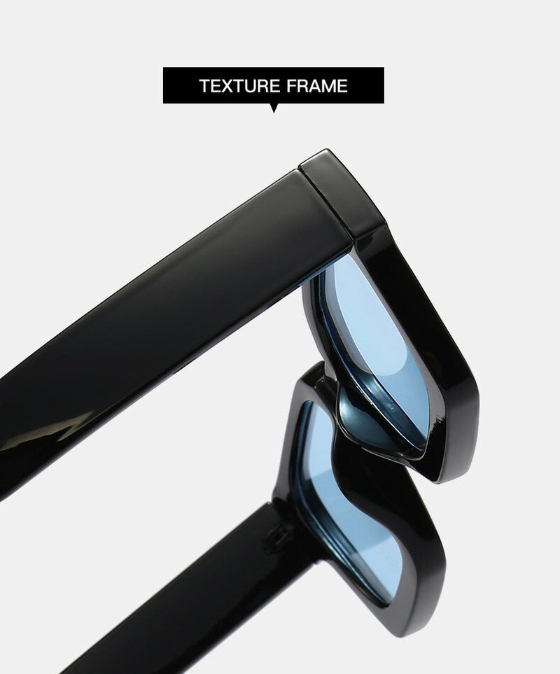 Retro Square Frame Sunglasses for Women Men Fashion Chunky Rectangle Sun Glasses
