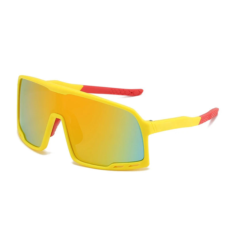 Cycling Sunglasses Outdoor Sports Large Frame Sunglasses Dazzling Reflective Mercury Sunglasses Hiking Goggles Riding Eyewear