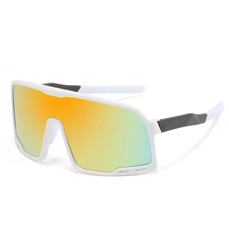 Cycling Sunglasses Outdoor Sports Large Frame Sunglasses Dazzling Reflective Mercury Sunglasses Hiking Goggles Riding Eyewear