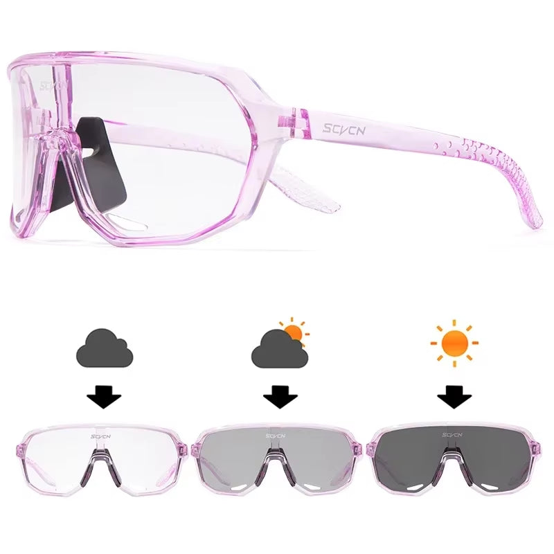 Photochromic Mountaineering Sunglasses Outdoor Hiking Sports Glasses for Men'S Cycling Sunglasses Leisure Travel Goggles