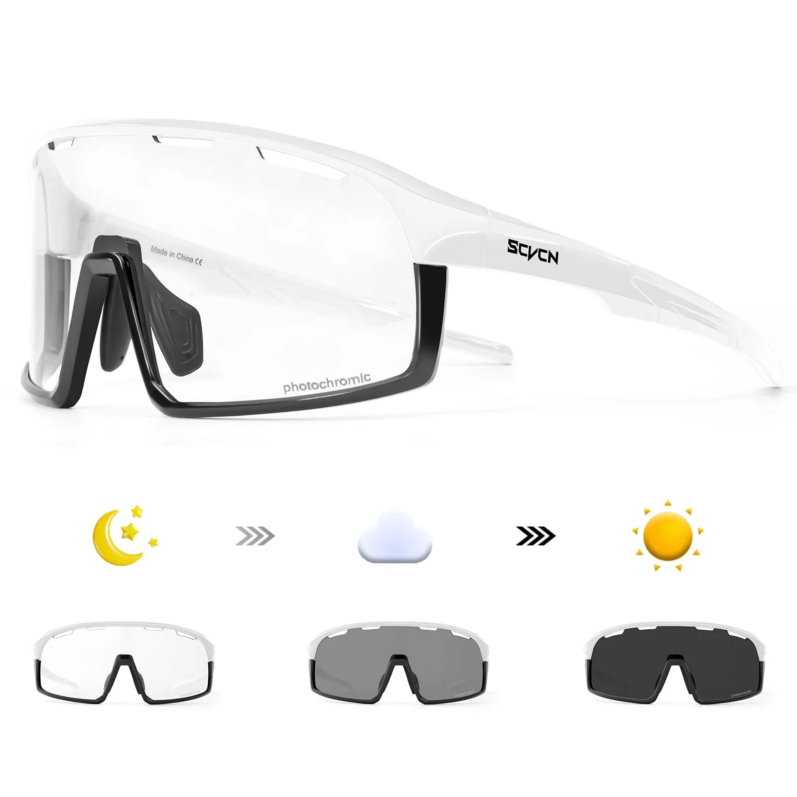 Photochromic Mountaineering Sunglasses Outdoor Hiking Sports Glasses for Men'S Cycling Sunglasses Leisure Travel Goggles