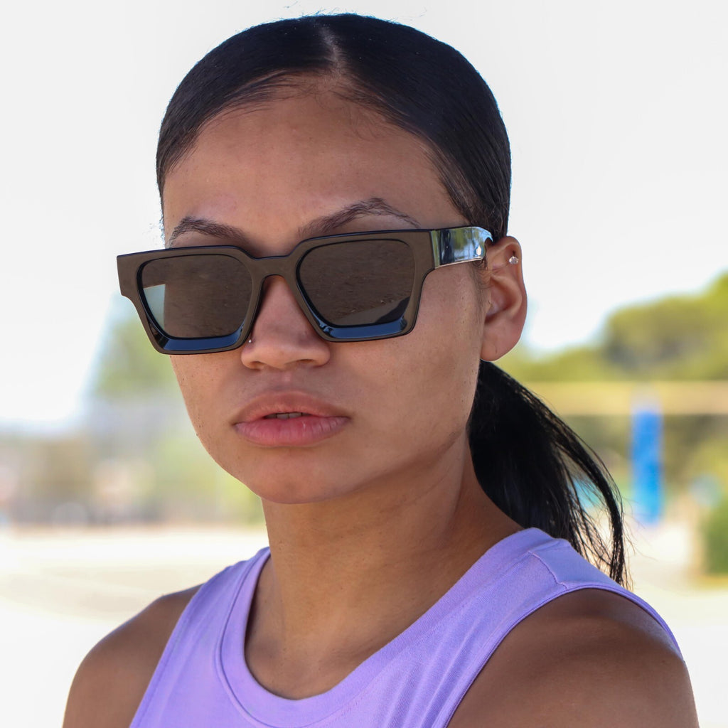 Retro Square Frame Sunglasses for Women Men Fashion Chunky Rectangle Sun Glasses