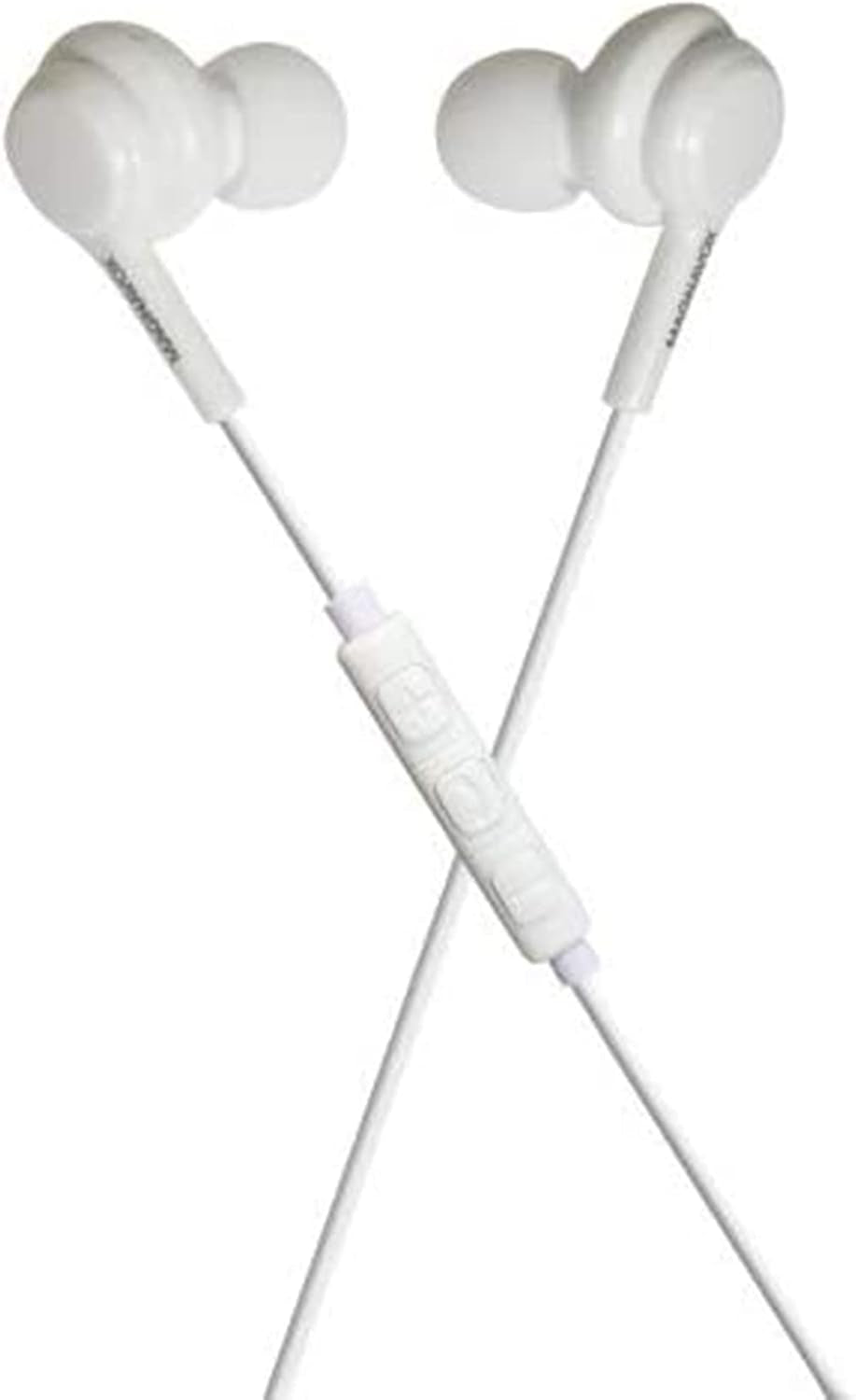 MHP4857-WH Ear Buds with Microphone in White | Available in Black & White | Ear Buds Wired with Microphone| Extra Value Comfort Stereo Earbuds Wired | Durable Rubberized Cable |