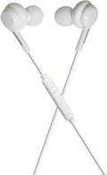 MHP4857-WH Ear Buds with Microphone in White | Available in Black & White | Ear Buds Wired with Microphone| Extra Value Comfort Stereo Earbuds Wired | Durable Rubberized Cable |