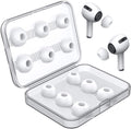 12 Pieces Replacement Ear Tips for Airpods Pro and Airpods Pro 2Nd Generation with Noise Reduction Hole, Silicone Ear Tips for Airpods Pro with Portable Storage Box And(S/M/L) (6 Pairs)