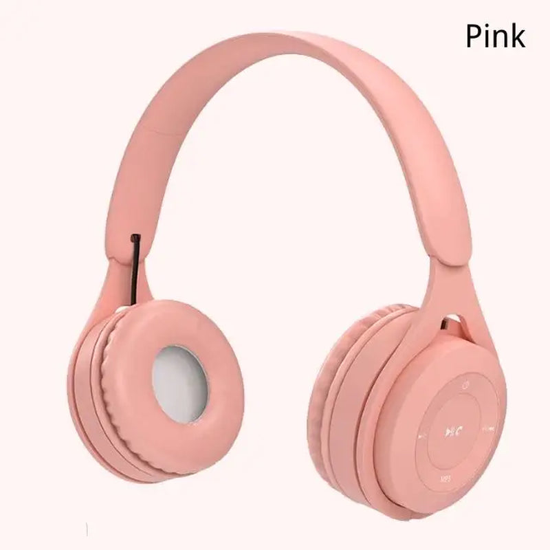 Headphones Kids Wireless Bluetooth Earphones Stereo Foldable Helmets Gaming Headsets Over-Ear Headphones for Android Ios