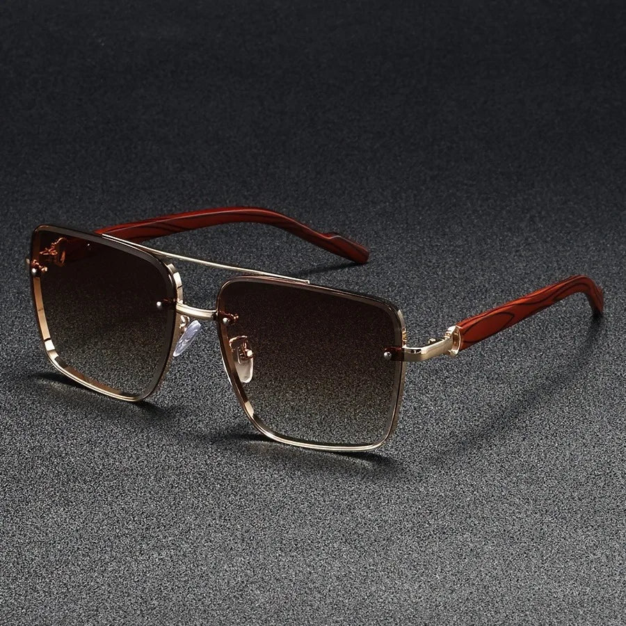Cavaro | Shades – Vintage Metal Frame Sunglasses with UV Protection