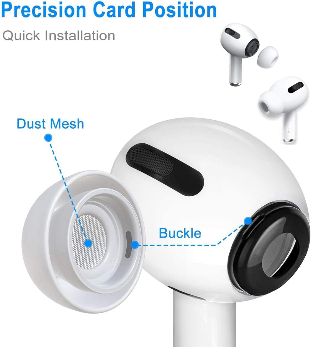 12 Pieces Replacement Ear Tips for Airpods Pro and Airpods Pro 2Nd Generation with Noise Reduction Hole, Silicone Ear Tips for Airpods Pro with Portable Storage Box And(S/M/L) (6 Pairs)