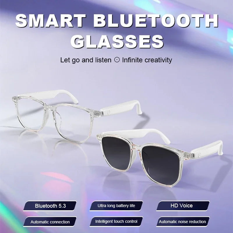 Smart Bluetooth Glasses Intelligent Touch Audio Music Camera BT anti Blue Light UV400 Polarized Lens Sunglasses for Men Women