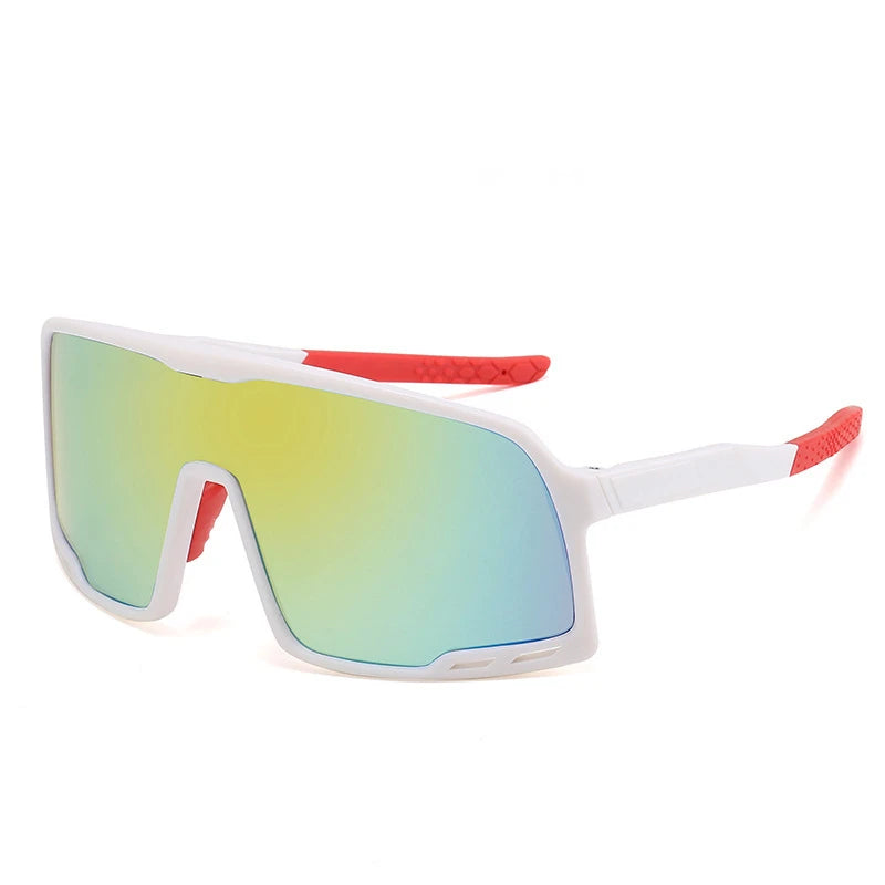 Cycling Sunglasses Outdoor Sports Large Frame Sunglasses Dazzling Reflective Mercury Sunglasses Hiking Goggles Riding Eyewear
