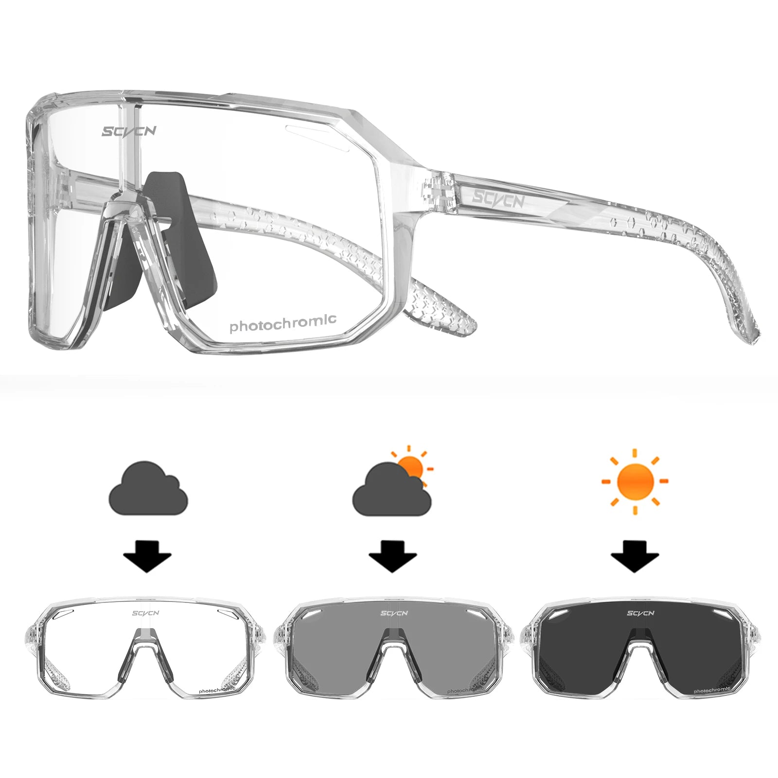 Photochromic Mountaineering Sunglasses Outdoor Hiking Sports Glasses for Men'S Cycling Sunglasses Leisure Travel Goggles