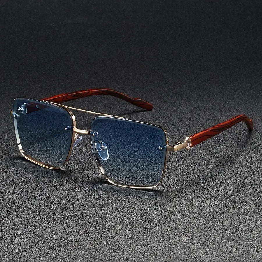 Cavaro | Shades – Vintage Metal Frame Sunglasses with UV Protection
