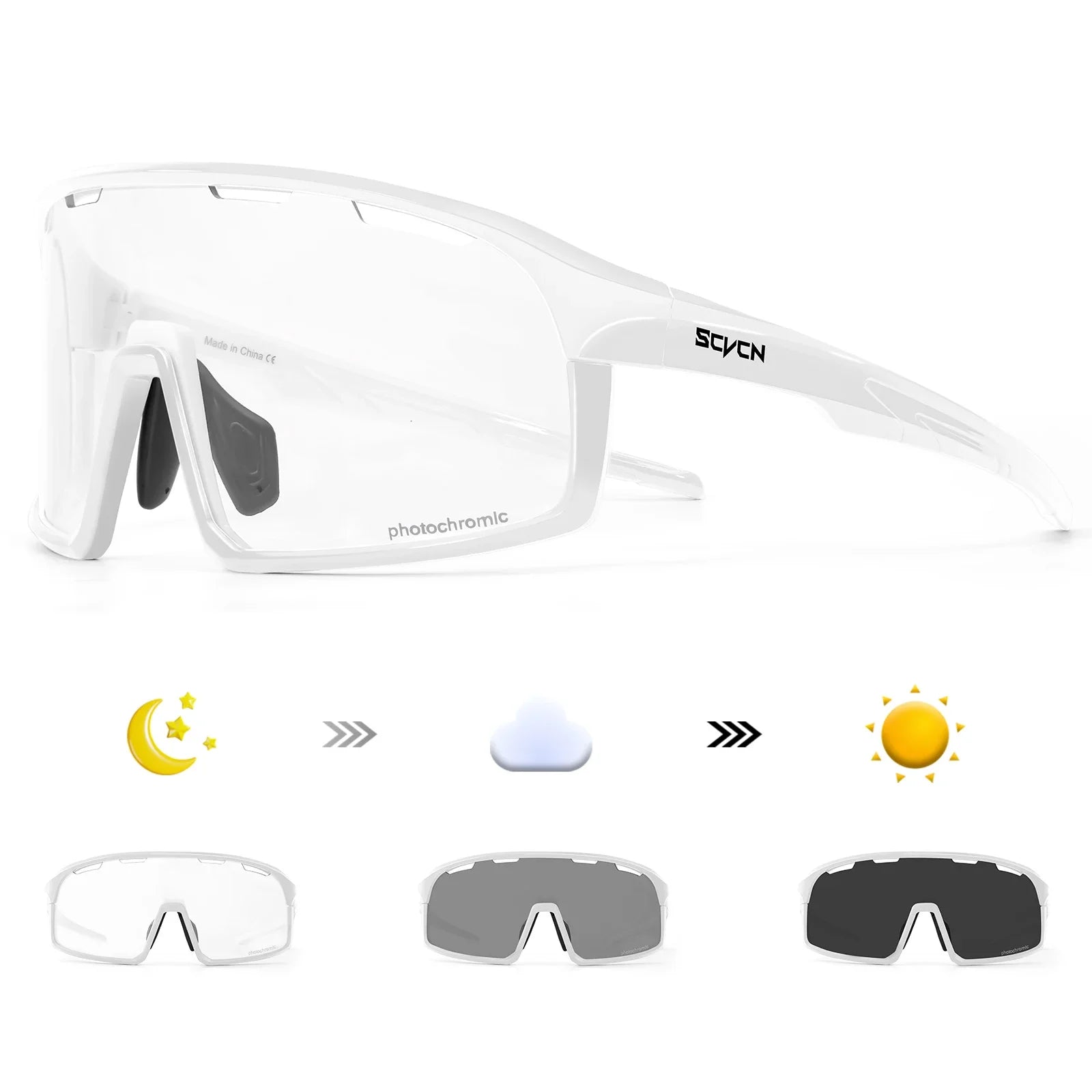 Photochromic Mountaineering Sunglasses Outdoor Hiking Sports Glasses for Men'S Cycling Sunglasses Leisure Travel Goggles