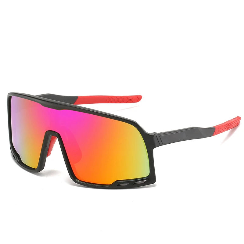 Cycling Sunglasses Outdoor Sports Large Frame Sunglasses Dazzling Reflective Mercury Sunglasses Hiking Goggles Riding Eyewear