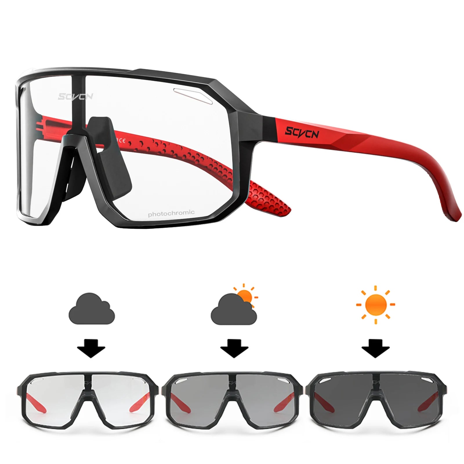 Photochromic Mountaineering Sunglasses Outdoor Hiking Sports Glasses for Men'S Cycling Sunglasses Leisure Travel Goggles