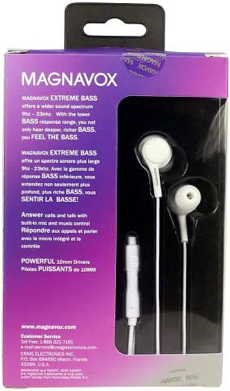 MHP4857-WH Ear Buds with Microphone in White | Available in Black & White | Ear Buds Wired with Microphone| Extra Value Comfort Stereo Earbuds Wired | Durable Rubberized Cable |