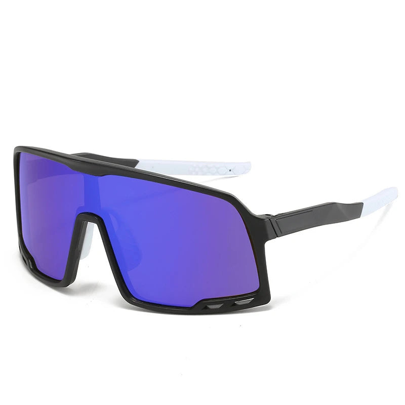 Cycling Sunglasses Outdoor Sports Large Frame Sunglasses Dazzling Reflective Mercury Sunglasses Hiking Goggles Riding Eyewear