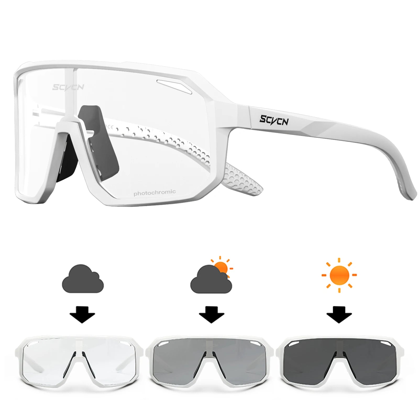 Photochromic Mountaineering Sunglasses Outdoor Hiking Sports Glasses for Men'S Cycling Sunglasses Leisure Travel Goggles