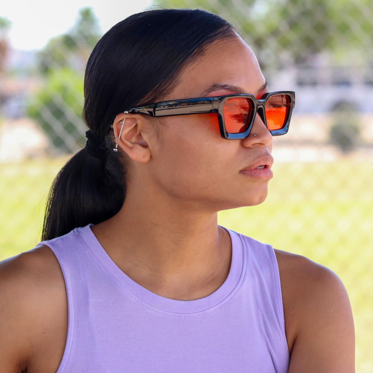 Retro Square Frame Sunglasses for Women Men Fashion Chunky Rectangle Sun Glasses