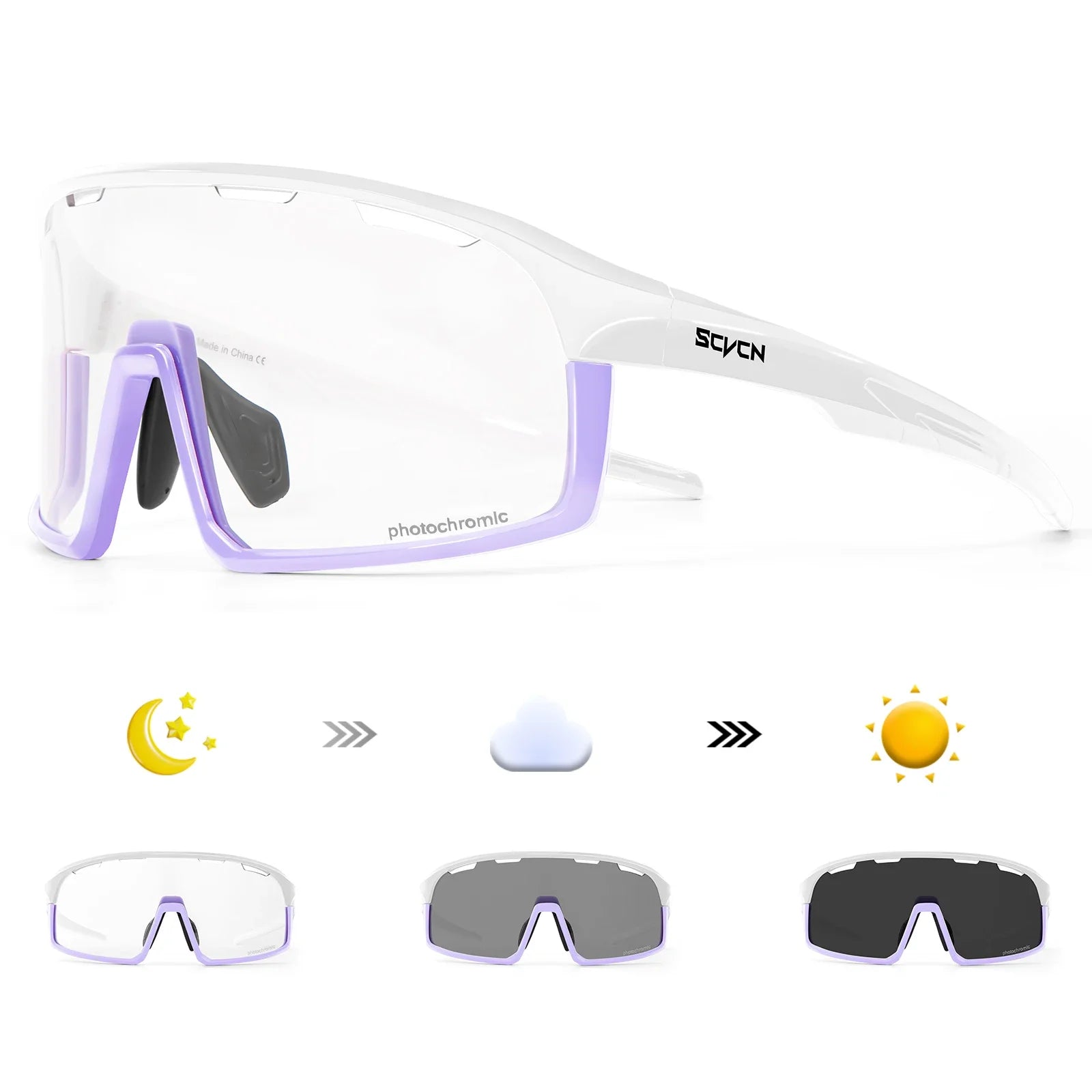 Photochromic Mountaineering Sunglasses Outdoor Hiking Sports Glasses for Men'S Cycling Sunglasses Leisure Travel Goggles