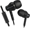 MHP4851-BK Ear Buds with Microphone in Black | Available in Pink, Black, & White | Ear Buds Wired with Microphone | Extra Value Comfort Stereo Earbuds Wired | Durable Rubberized Cable |