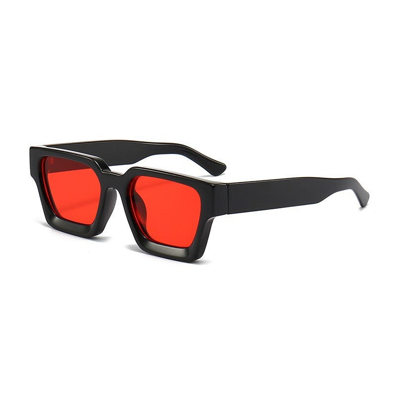 Retro Square Frame Sunglasses for Women Men Fashion Chunky Rectangle Sun Glasses