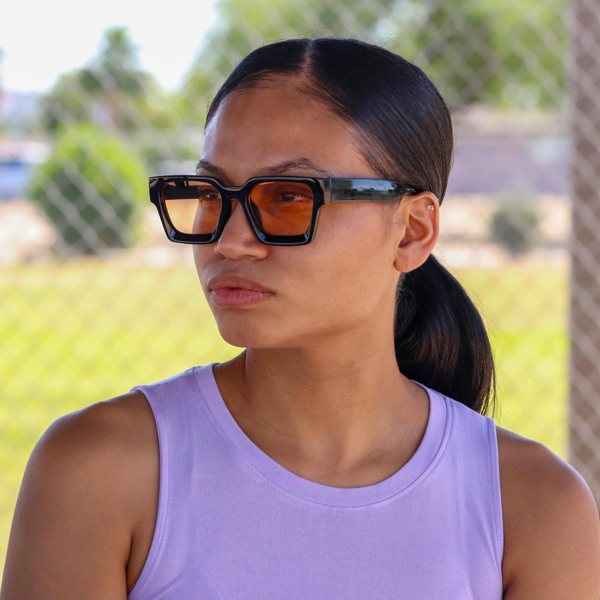 Retro Square Frame Sunglasses for Women Men Fashion Chunky Rectangle Sun Glasses