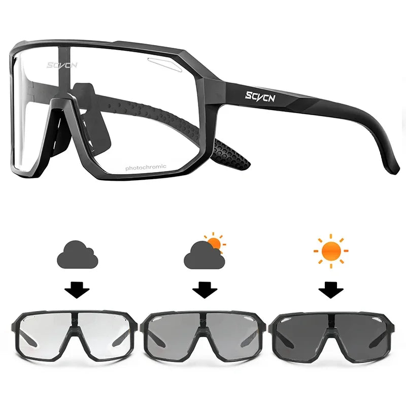 Photochromic Mountaineering Sunglasses Outdoor Hiking Sports Glasses for Men'S Cycling Sunglasses Leisure Travel Goggles
