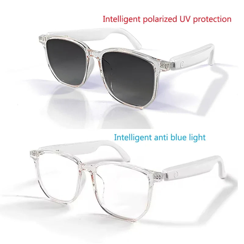 Smart Bluetooth Glasses Intelligent Touch Audio Music Camera BT anti Blue Light UV400 Polarized Lens Sunglasses for Men Women