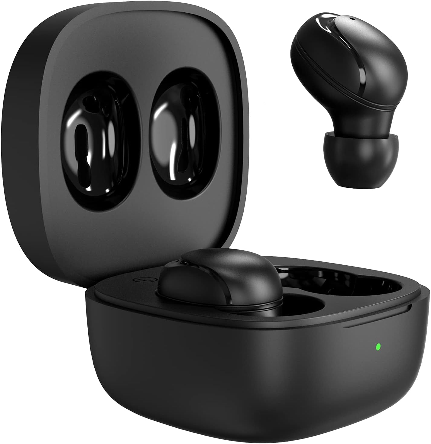 Wireless Earbuds Bluetooth 5.0 Earbuds for Ios Android Mini Earbuds Comfortable True Wireless Earbuds with Microphone Wireless in Ear Earphones Sweatproof 18Hrs Playtime Wireless Headphone Black