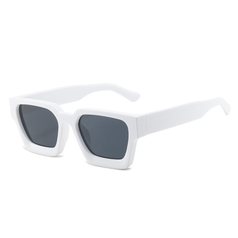 Retro Square Frame Sunglasses for Women Men Fashion Chunky Rectangle Sun Glasses
