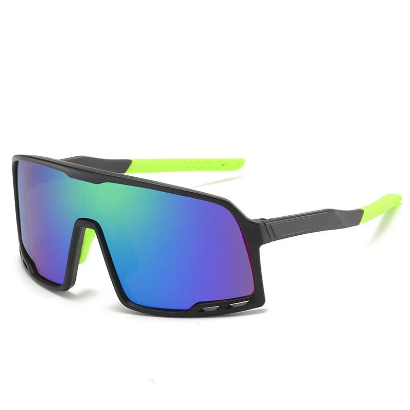 Cycling Sunglasses Outdoor Sports Large Frame Sunglasses Dazzling Reflective Mercury Sunglasses Hiking Goggles Riding Eyewear
