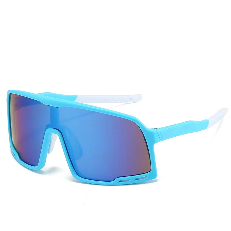 Cycling Sunglasses Outdoor Sports Large Frame Sunglasses Dazzling Reflective Mercury Sunglasses Hiking Goggles Riding Eyewear